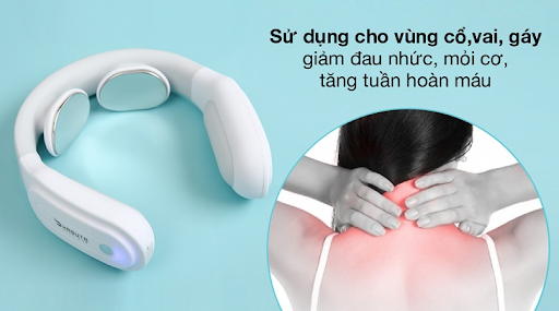 Sử dụng máy massage cổ giúp giảm đau vùng cổ vai gáy