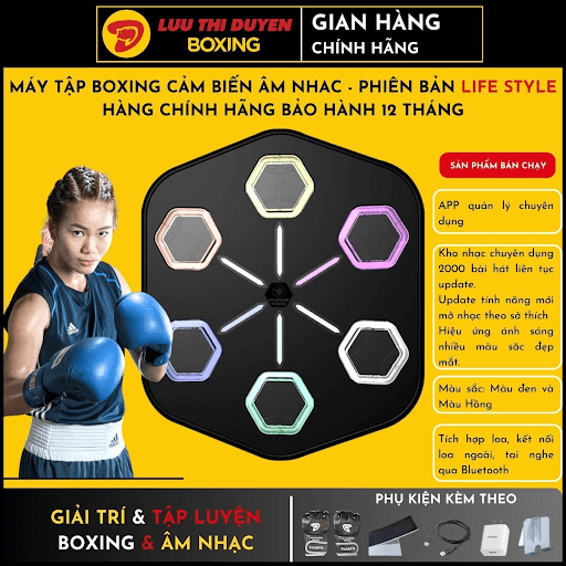 Máy tập boxing cảm biến âm nhạc bản life style