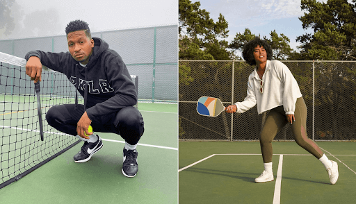 Bộ trang phục pickleball áo khoác thể thao kết hợp quần jogger