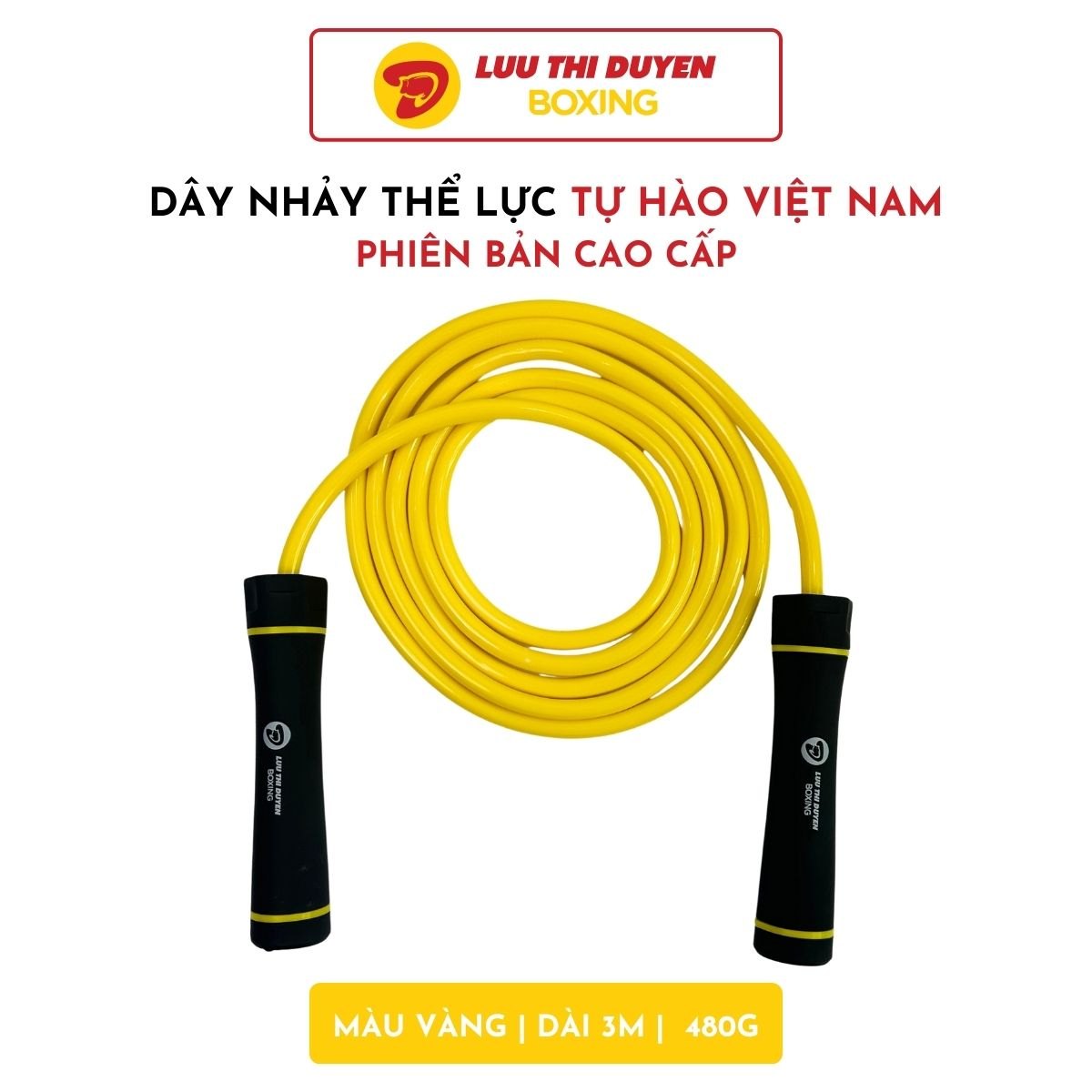 Dây nhảy thể lực cao cấp 480g - Vàng