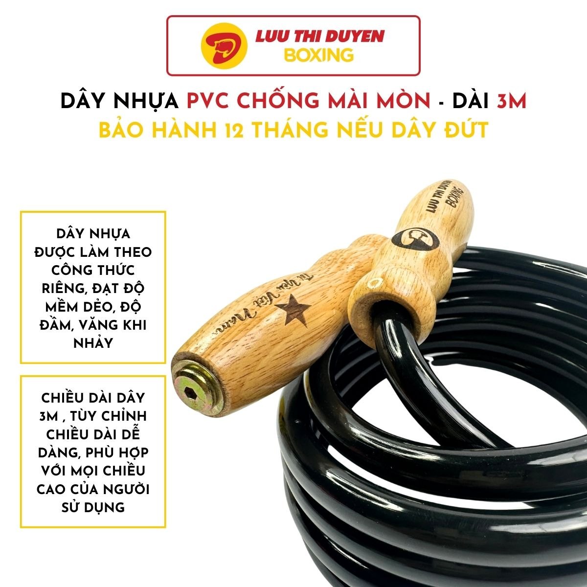 Dây Nhảy Thể Lực 450G - Cán phủ PU