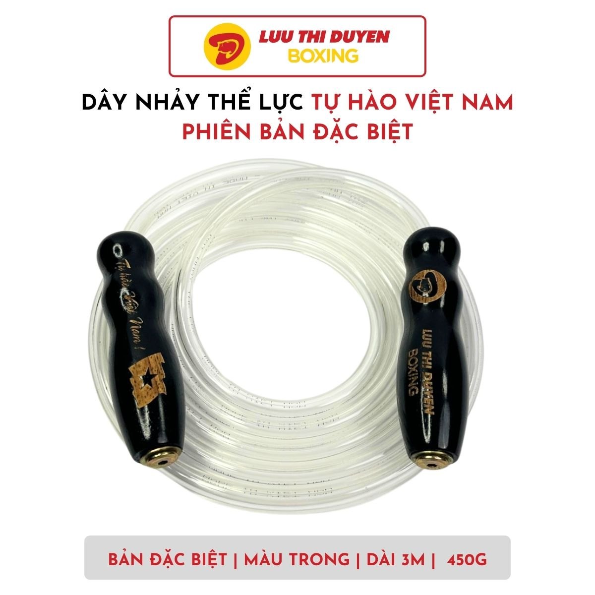 Dây nhảy thể lực bản đặc biệt - Cán đen