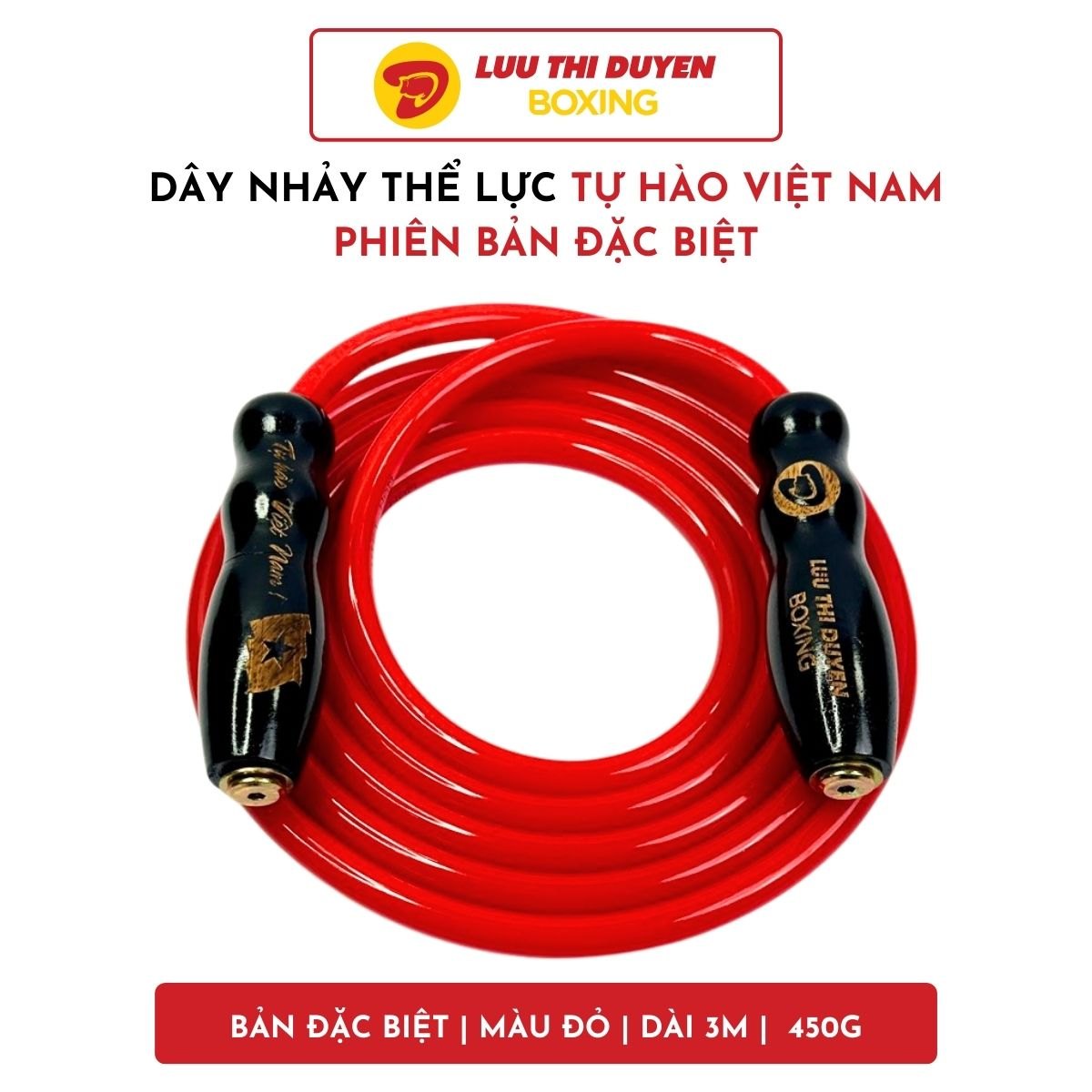 Dây nhảy thể lực bản đặc biệt - Cán đen