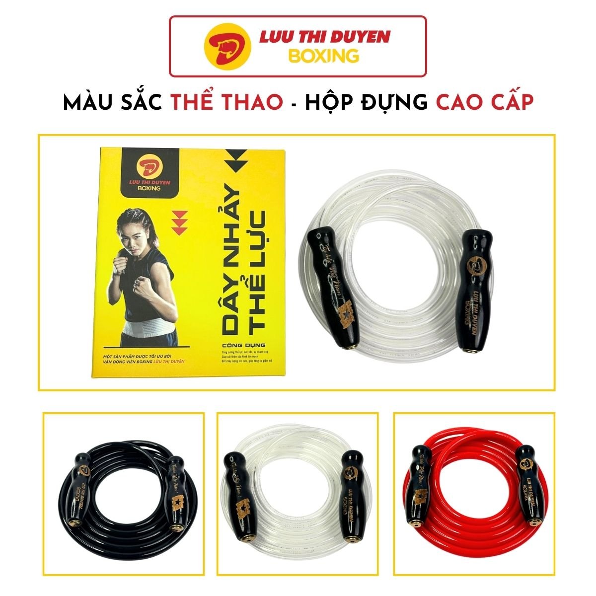 Dây nhảy thể lực bản đặc biệt - Cán đen