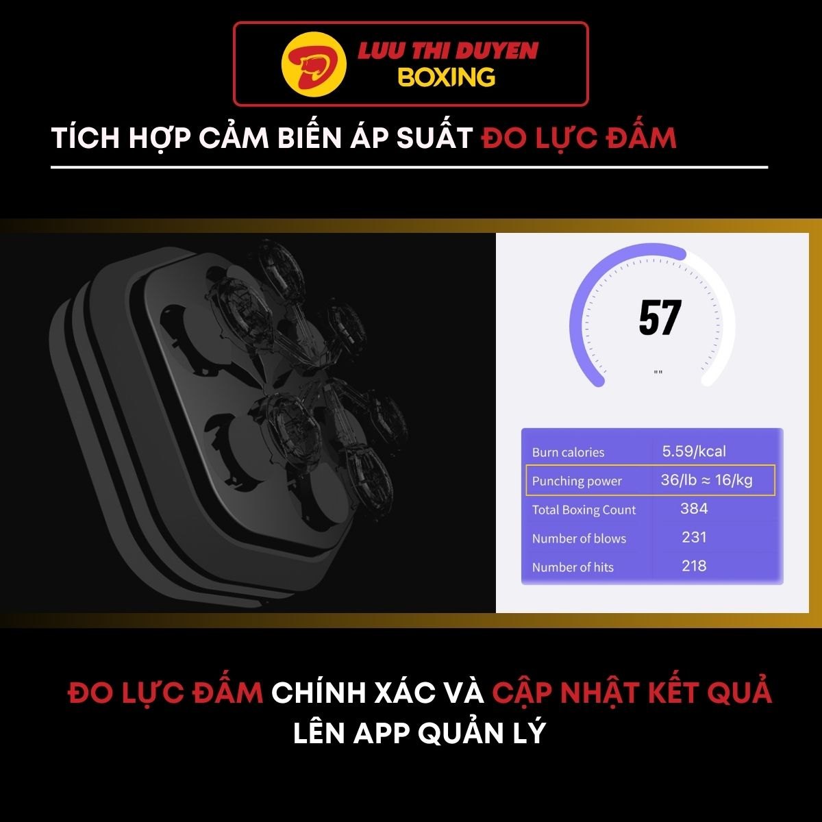 Máy tập boxing thông minh theo nhạc cao cấp