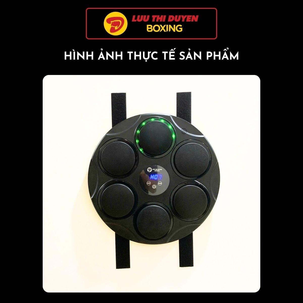 Máy tập Boxing theo nhạc Lừu Thị Duyên Boxing 6 điểm đấm - 44 cm - Hoạ tiết - New 2024