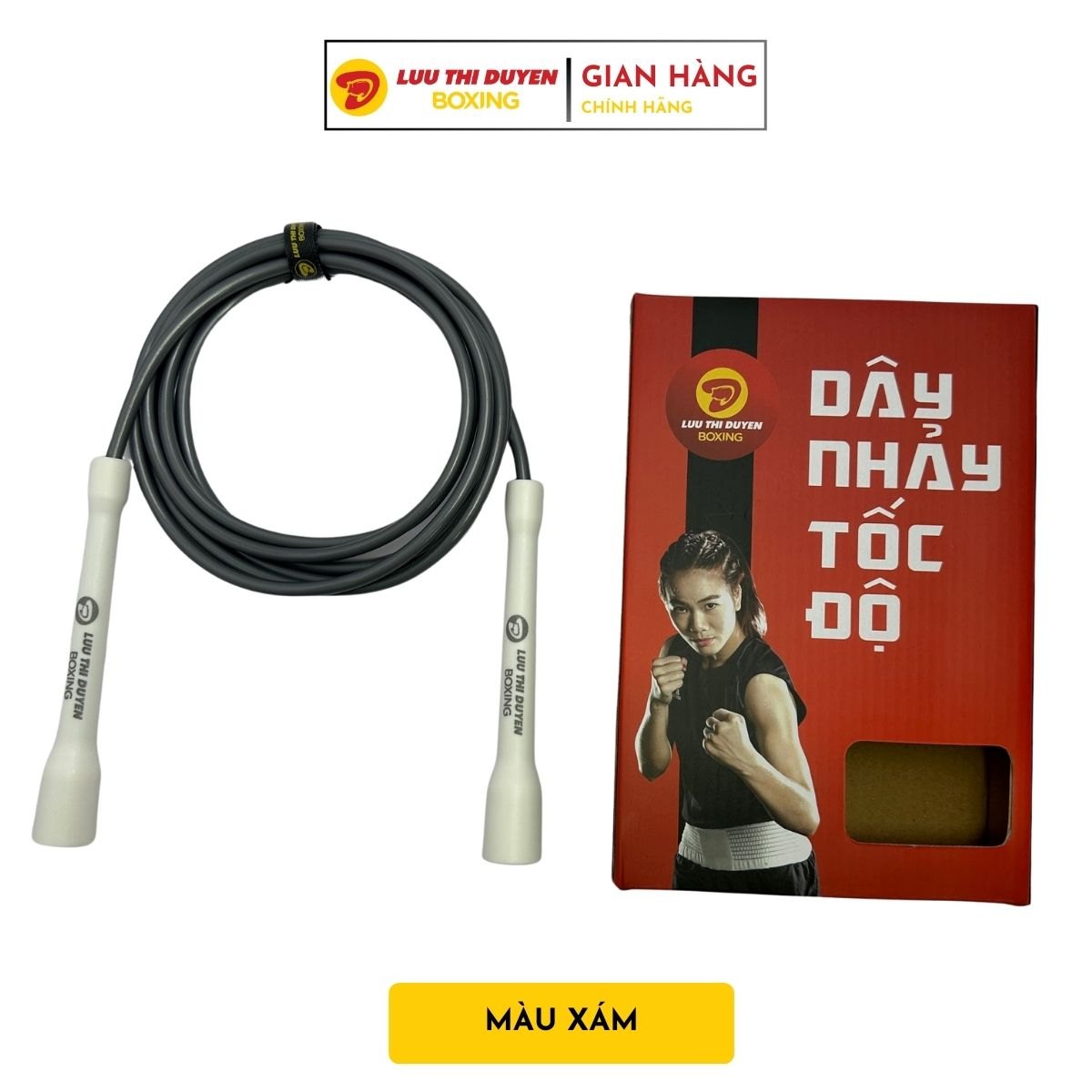 Dây nhảy tốc độ 140g - 6mm - Xám