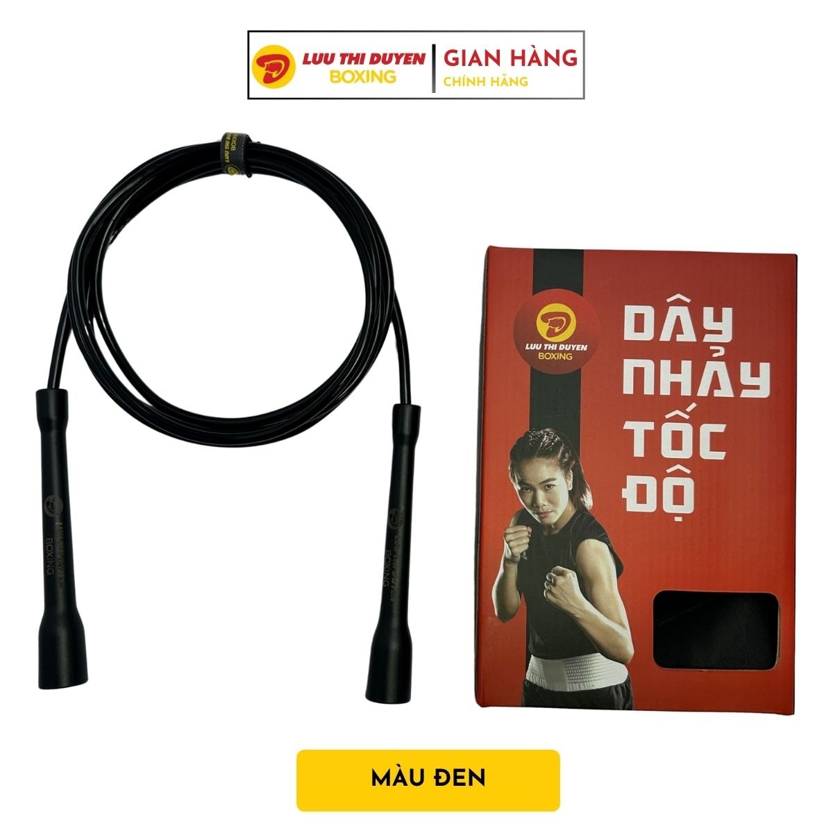 Dây nhảy tốc độ 140g - 6mm - Đen