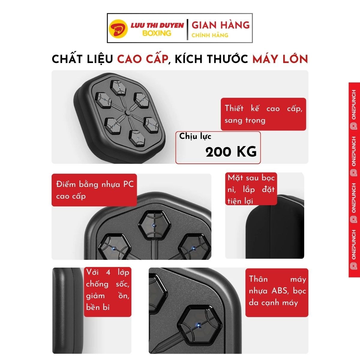 Máy tập boxing thông minh âm nhạc One Punch