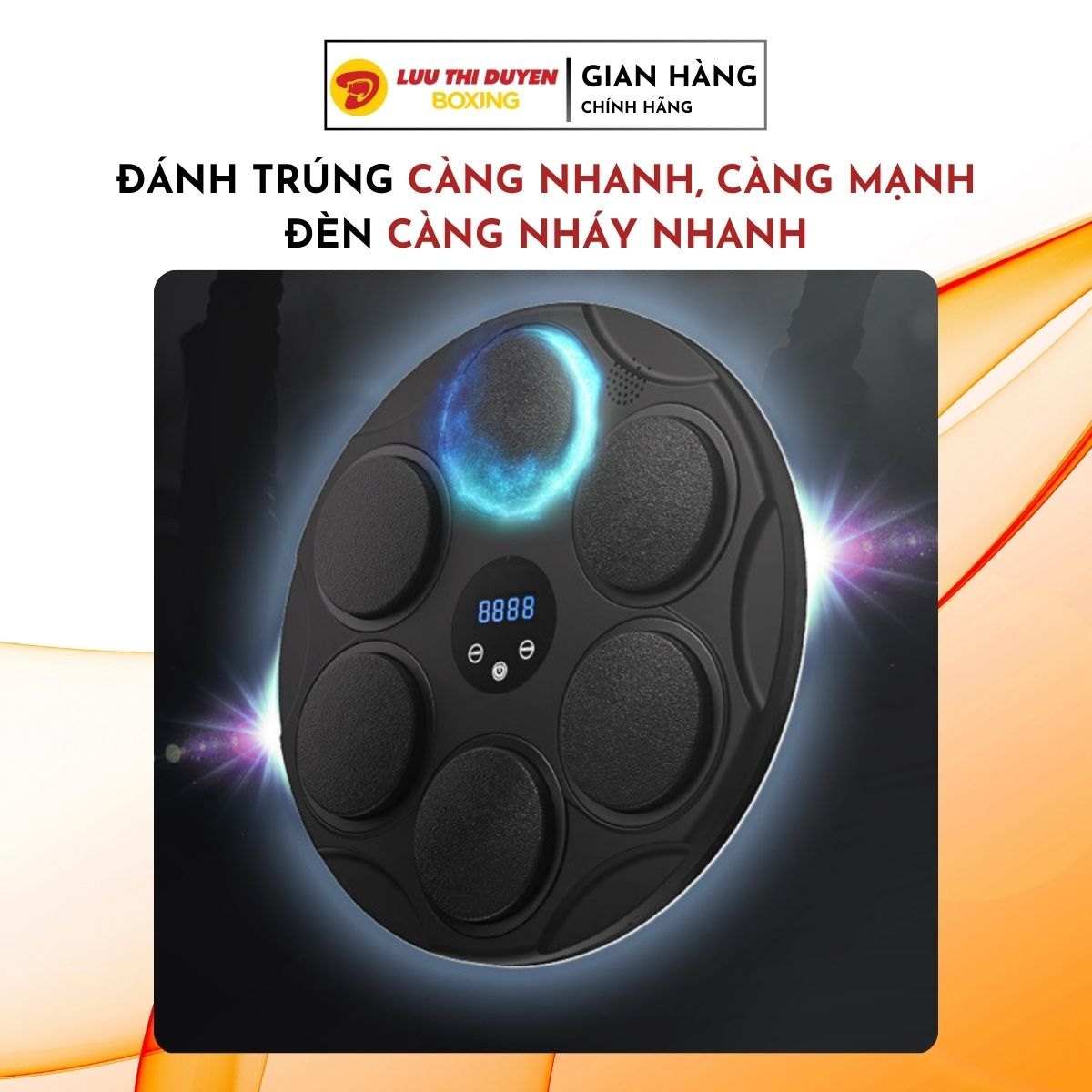 Máy tập Boxing theo nhạc Lừu Thị Duyên Boxing 6 điểm đấm -  44 cm - New 2024