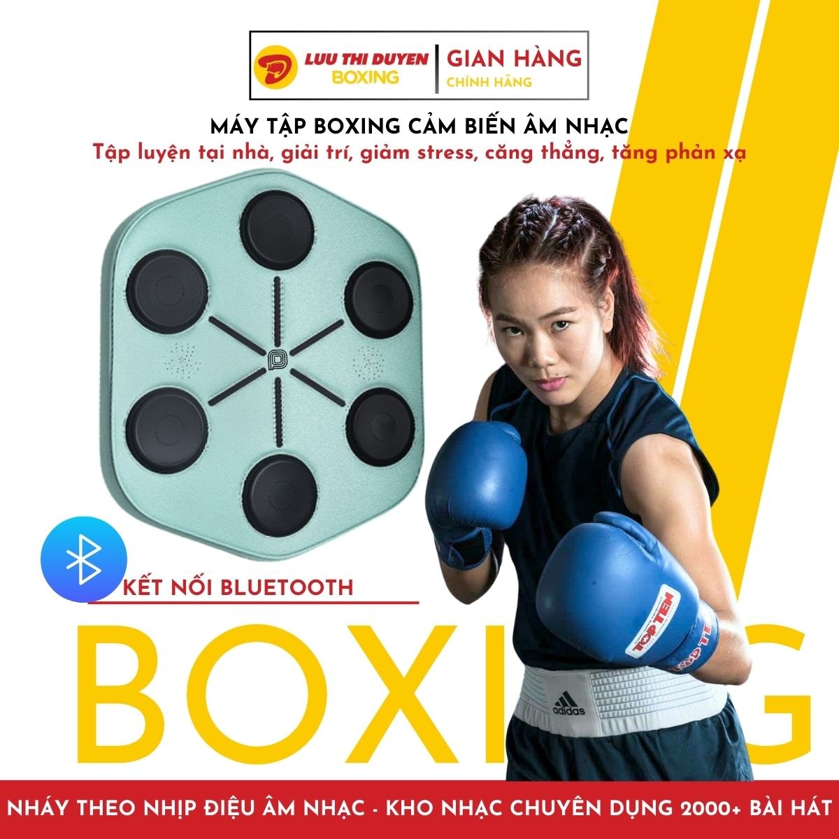 Máy tập boxing cảm biến âm nhạc phiên bản D.punch - Onepunch Boxing Music
