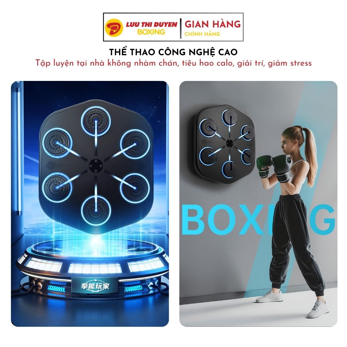 Máy tập boxing cảm biến âm nhạc M PUNCH