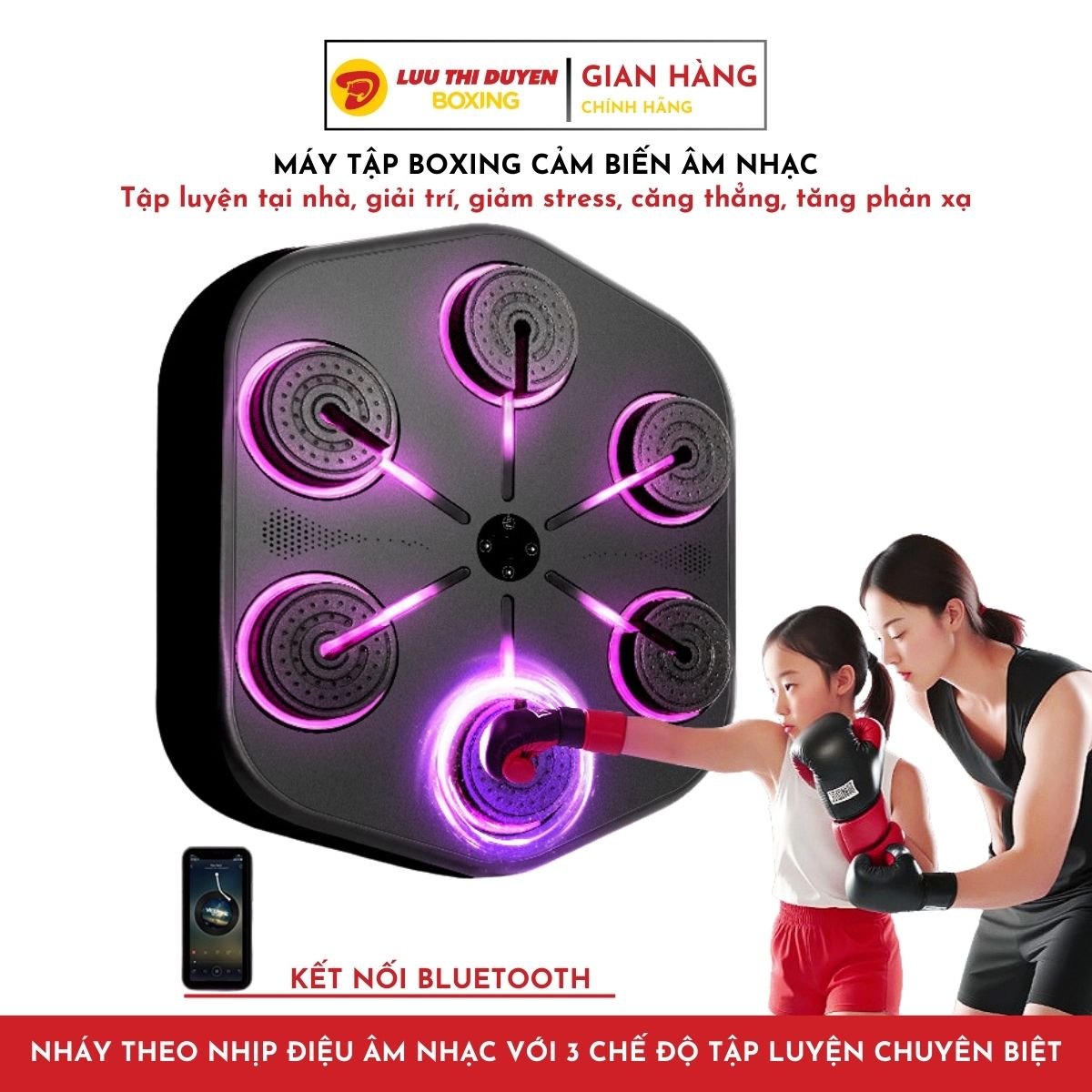 Máy tập boxing cảm biến âm nhạc M PUNCH