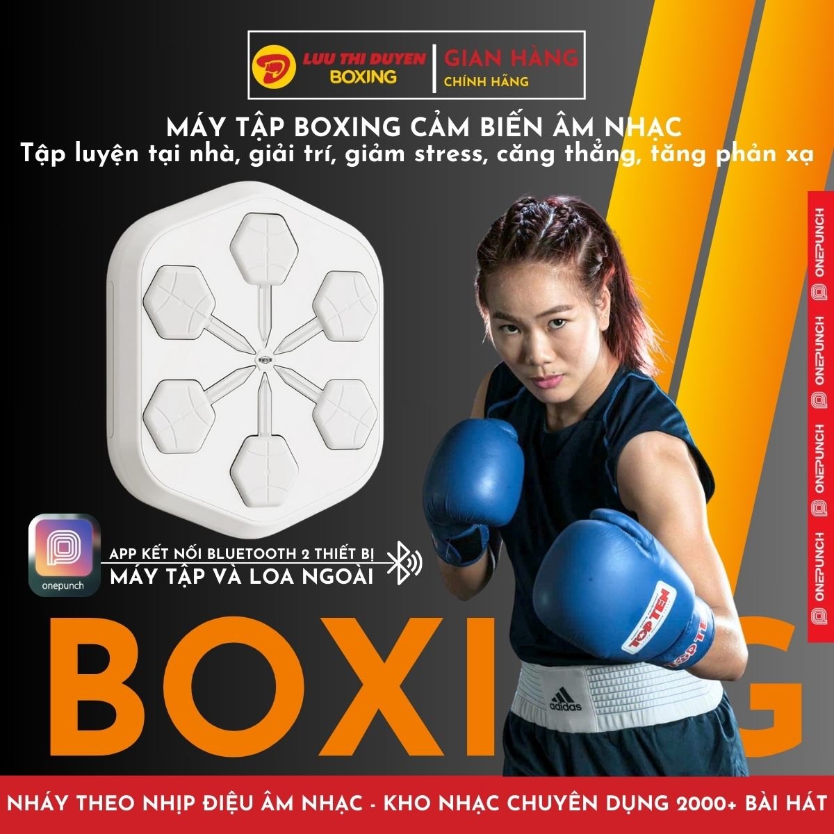 Máy tập boxing cảm biến âm nhạc Boxing Player - Onepunch