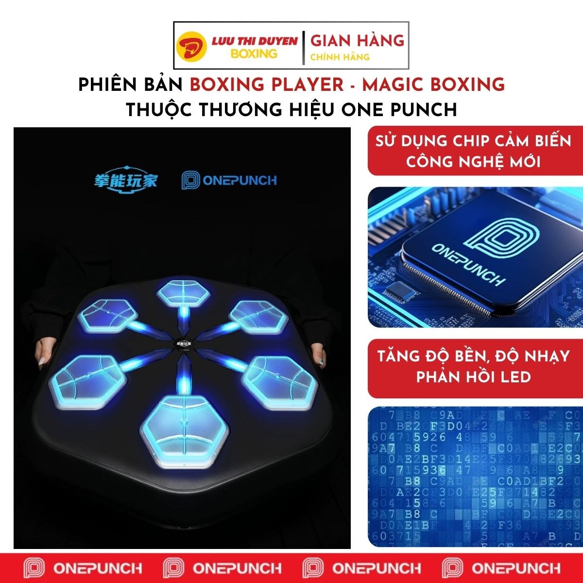 Máy tập boxing cảm biến âm nhạc Boxing Player - Onepunch