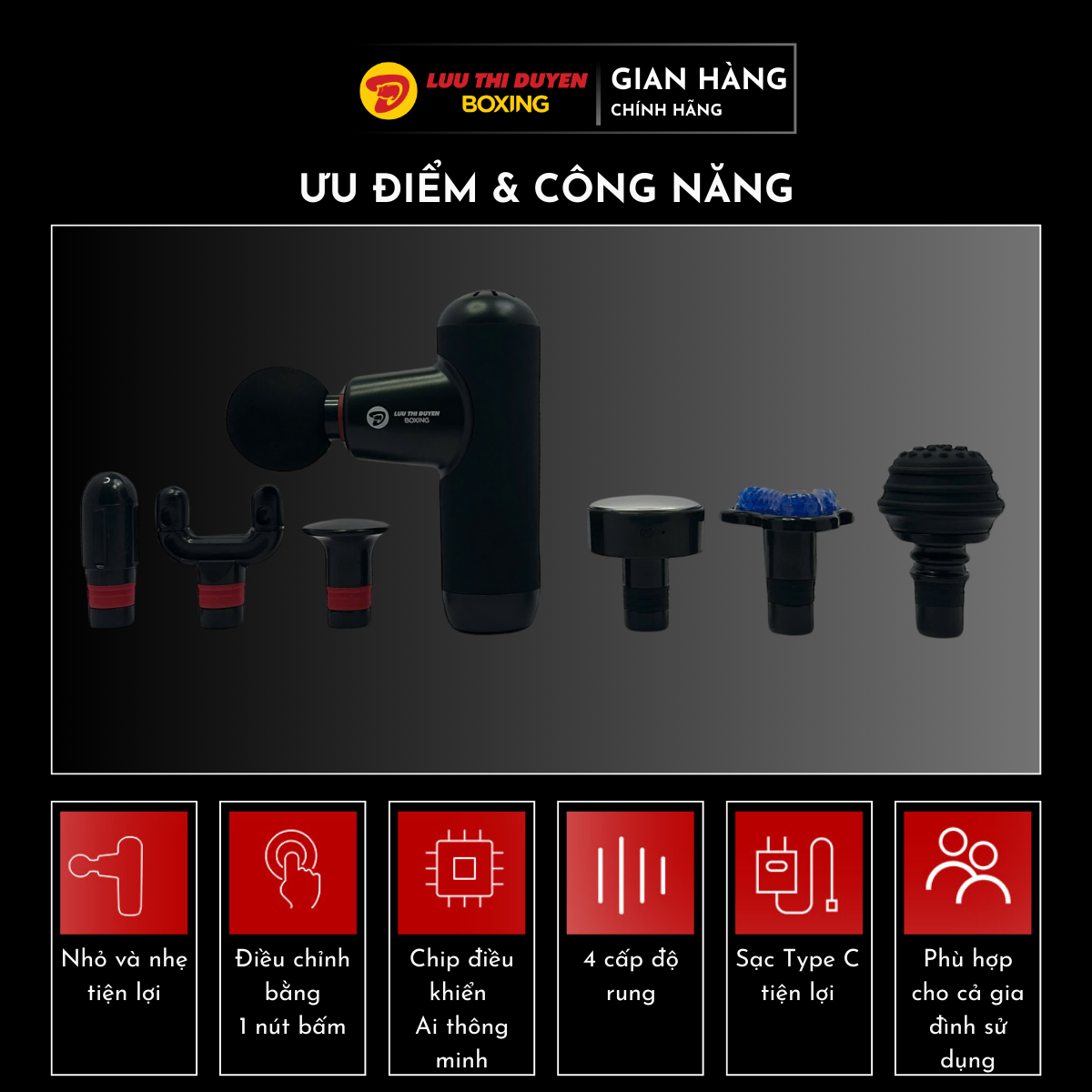 Máy massage cầm tay thể thao D GUN HOME