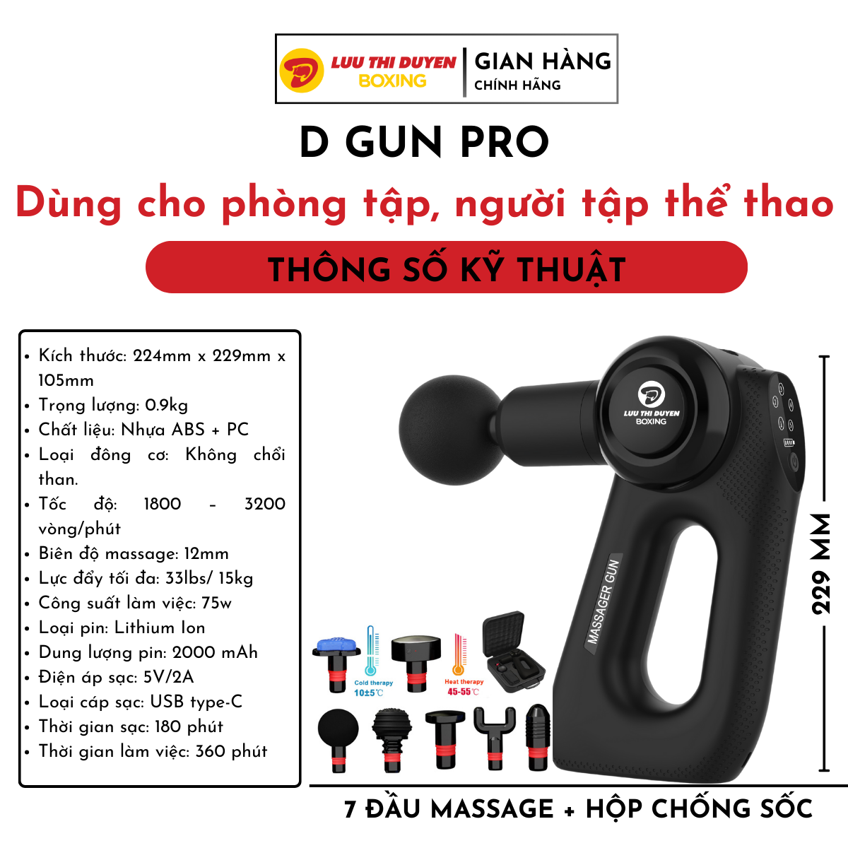 Máy massage cầm tay D GUN PRO