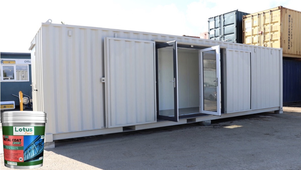 Sơn kim loại DTM Coat Lotus cho Container
