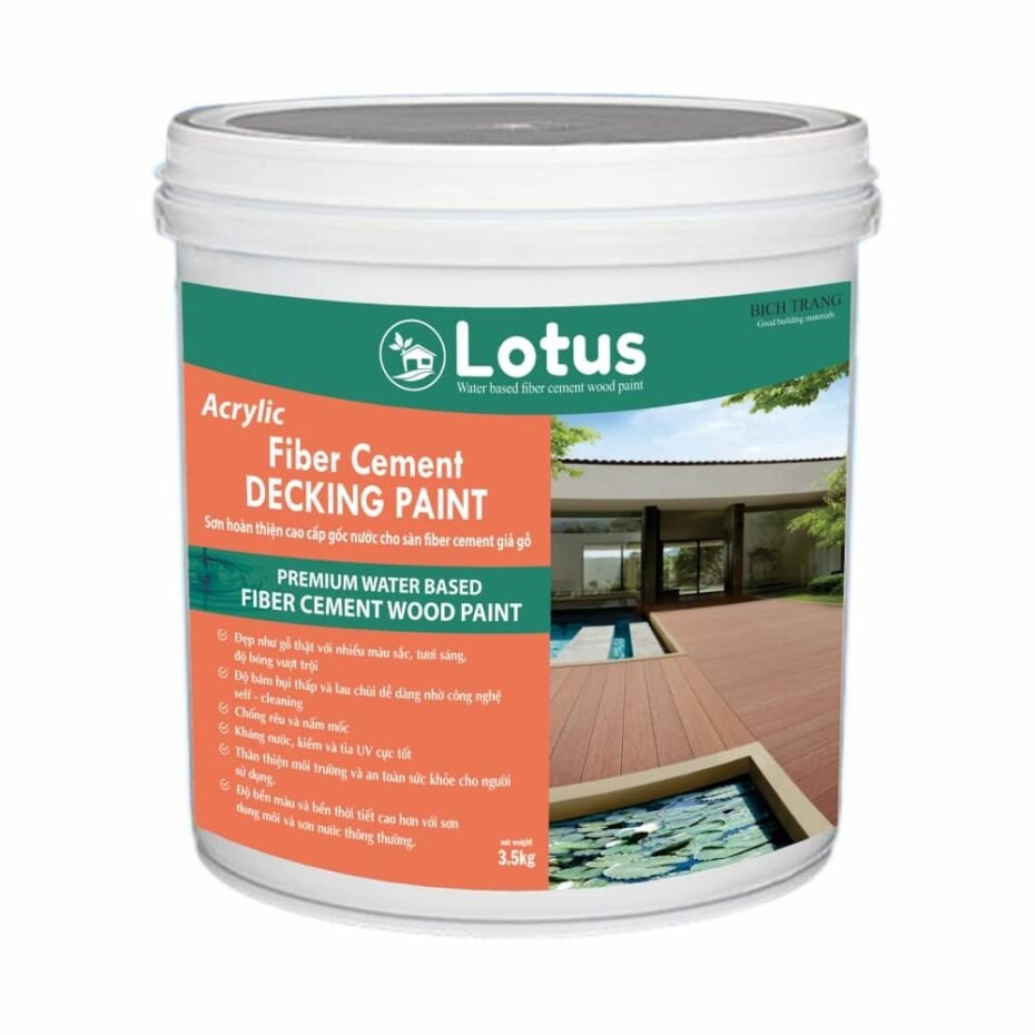 Sơn Sàn Fiber Cement Giả Gỗ Lotus Decking Paint