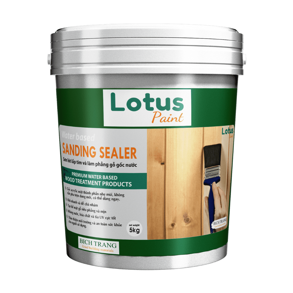 Sơn Lót Gỗ Làm Mịn Gỗ Lotus Sanding Sealer