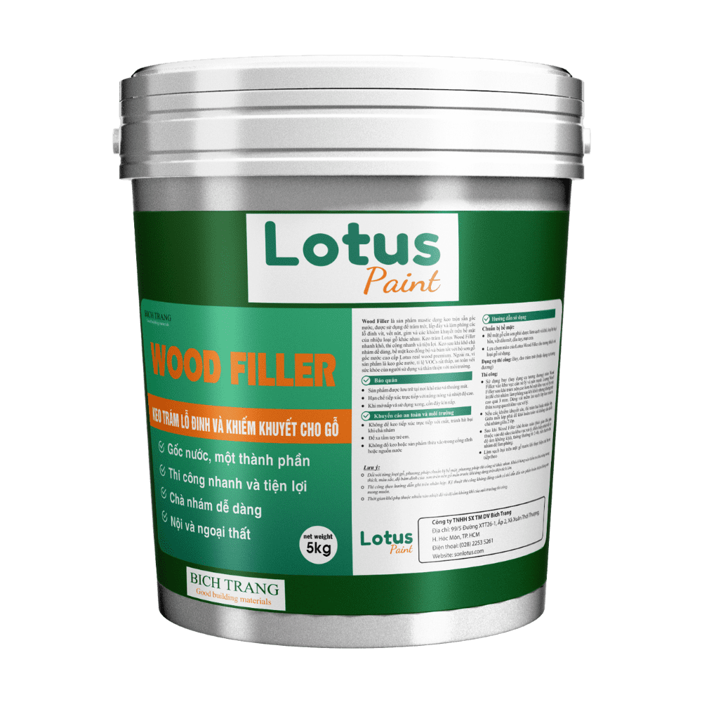 Keo Trám Trét Gỗ Lotus Wood Filler 0.7 kg