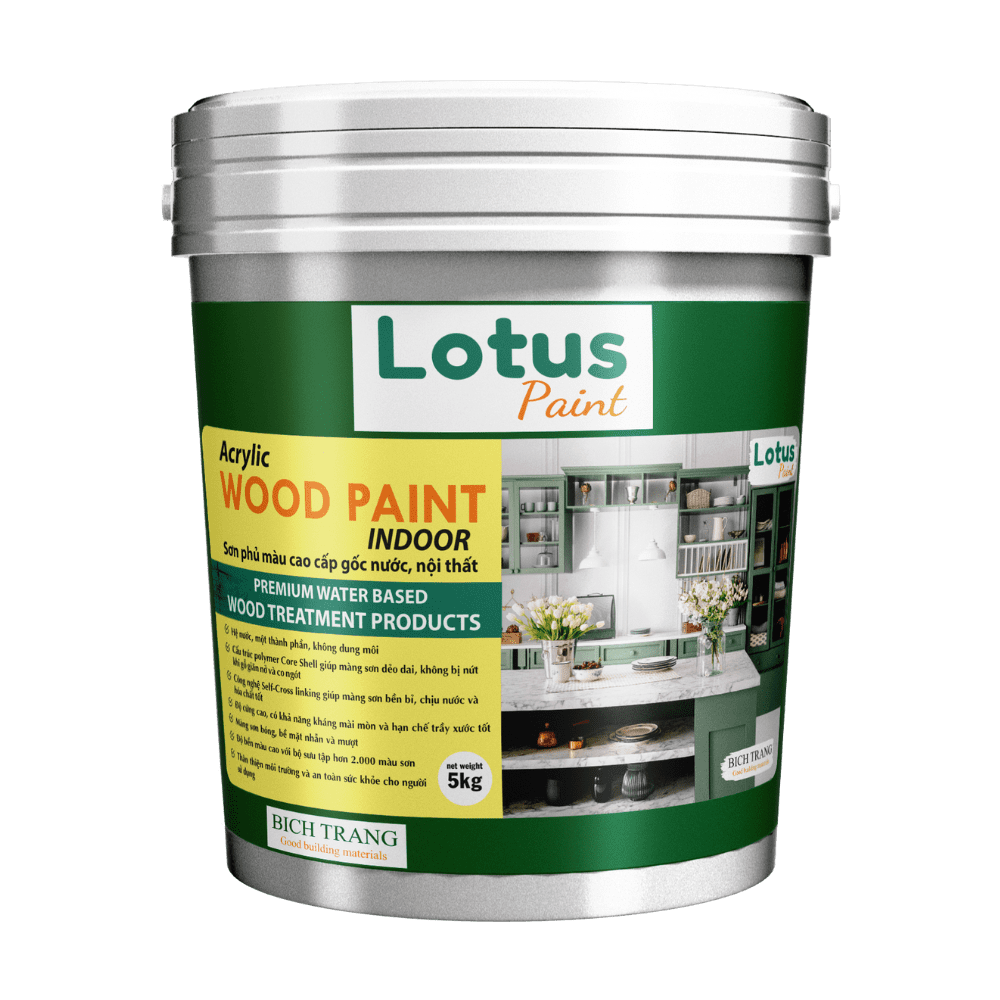 Sơn Phủ Màu Gỗ Nội Thất Cao Cấp Lotus Wood Paint – Indoor