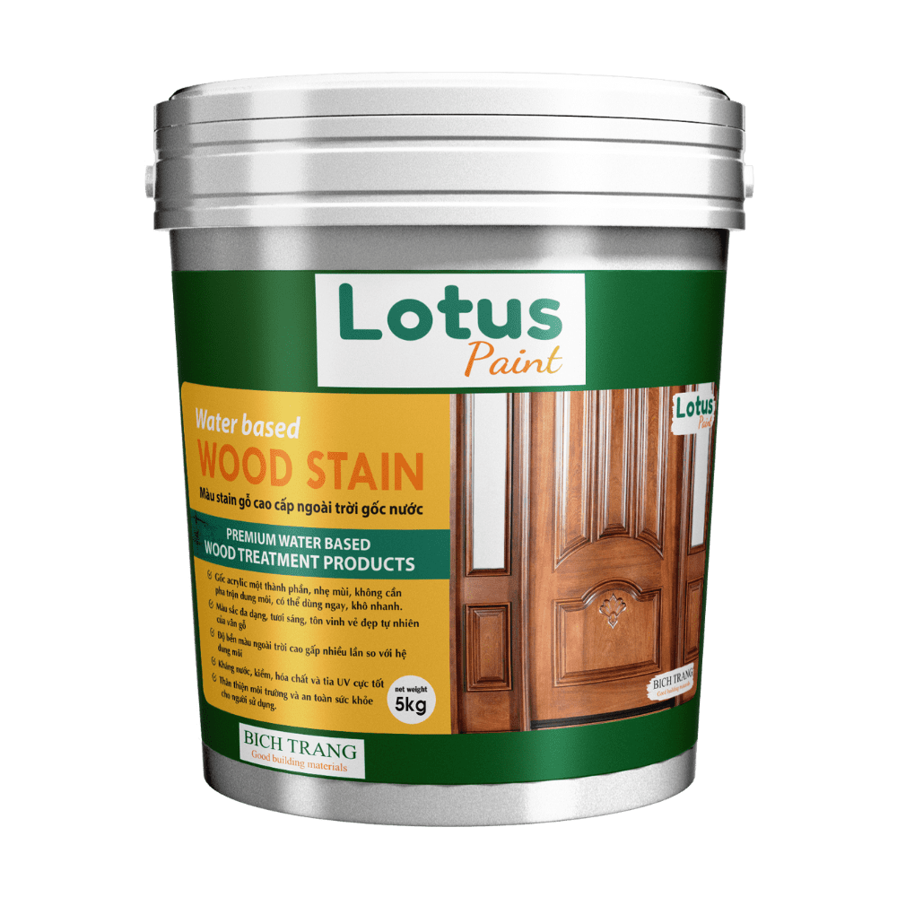 Sơn Tạo Màu Gỗ Hệ Nước Lotus Wood Stain 1 kg