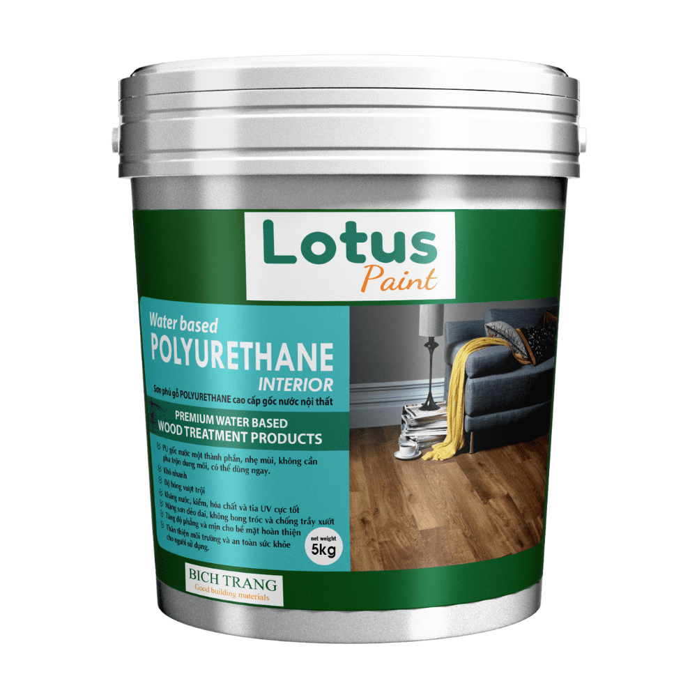 Sơn Phủ Bóng Gỗ Nội Thất Lotus Polyurethane – Interior