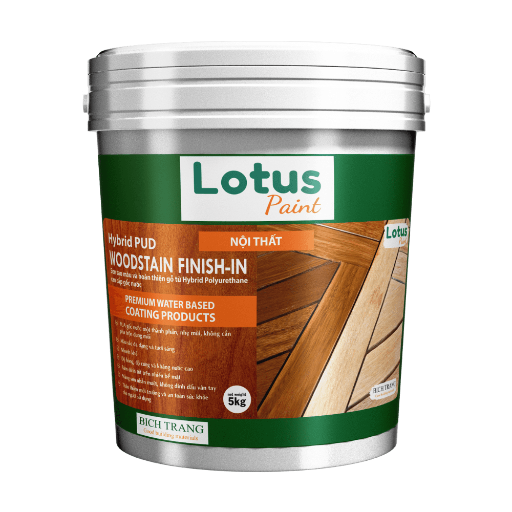 Sơn Tạo Màu Và Hoàn Thiện Gỗ Nội Thất Lotus Woodstain Finish – Interior