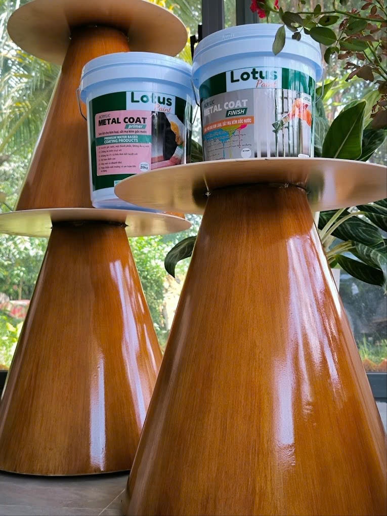 Sơn Giả Gỗ Trên Sắt Ngoài Trời Lotus - Combo Gói Cao Cấp 2K
