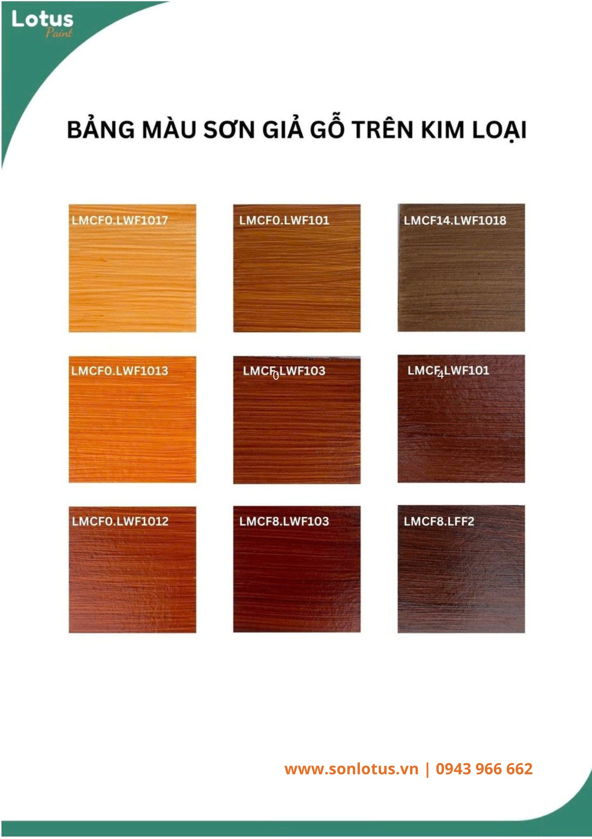 Sơn Giả Gỗ Trên Sắt Lotus Trong Nhà - Combo Tiết Kiệm