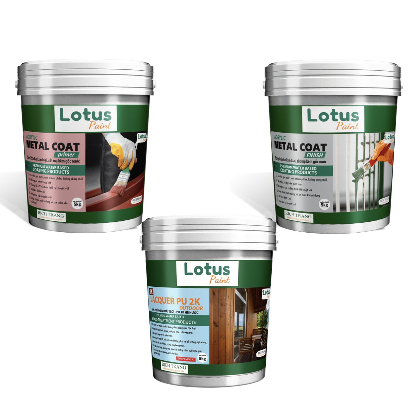 Sơn Giả Gỗ Trên Sắt Ngoài Trời Lotus - Combo Gói Cao Cấp 2K