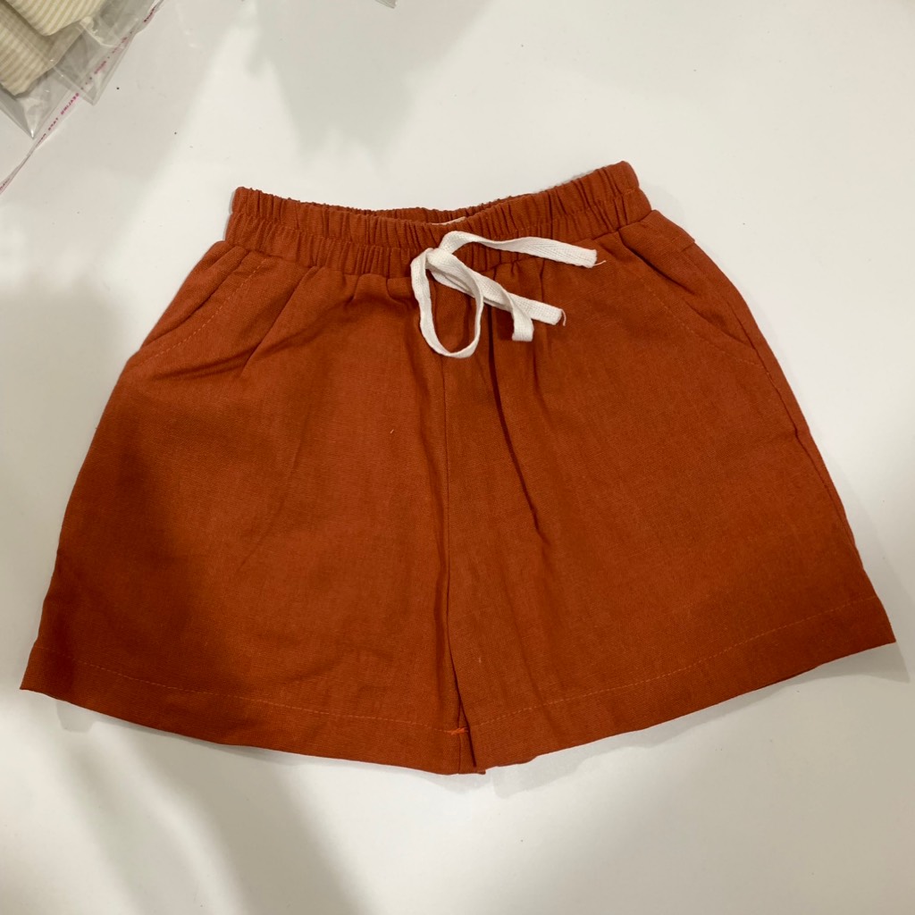 [OUTLET] Quần short linen dây buộc