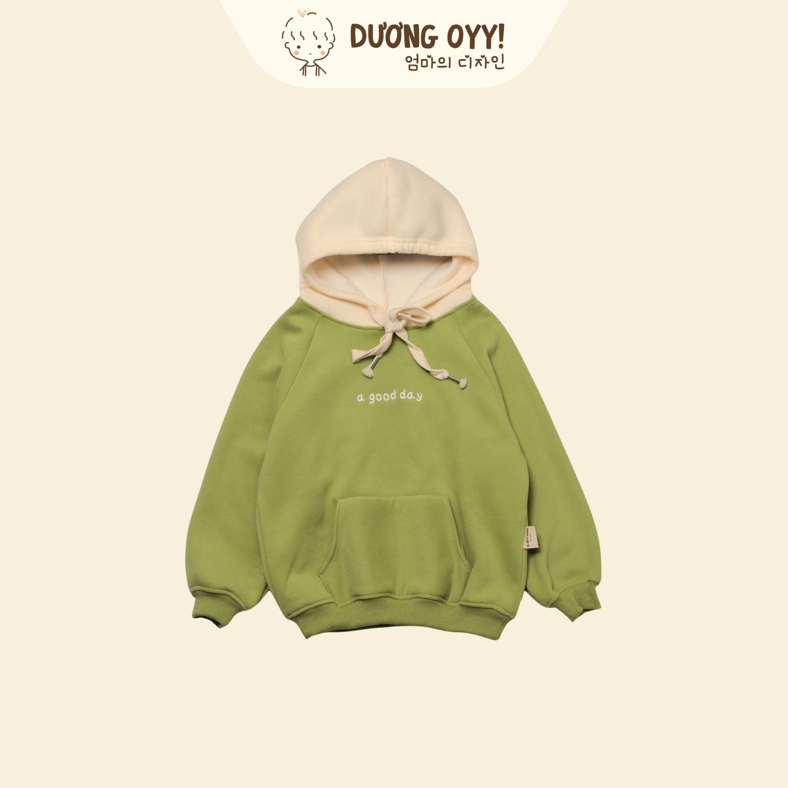 Áo hoodie nỉ GOOD DAY mũ phối màu