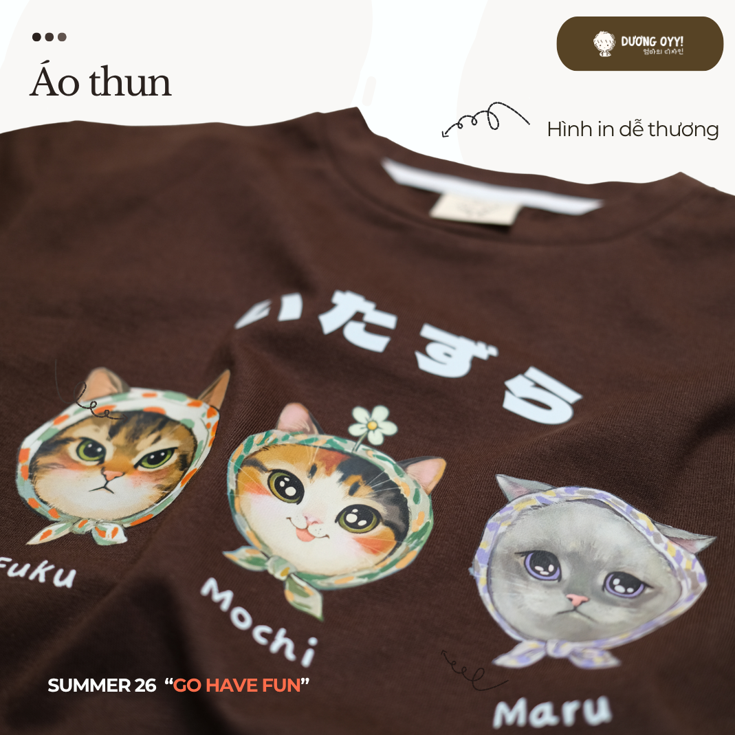 SS26 Áo thun 3 CON MÈO D010426236