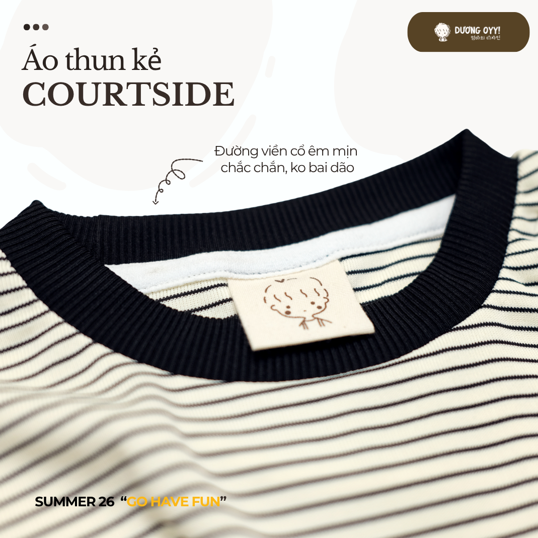 SS26 Áo thun kẻ MEET U D010426238