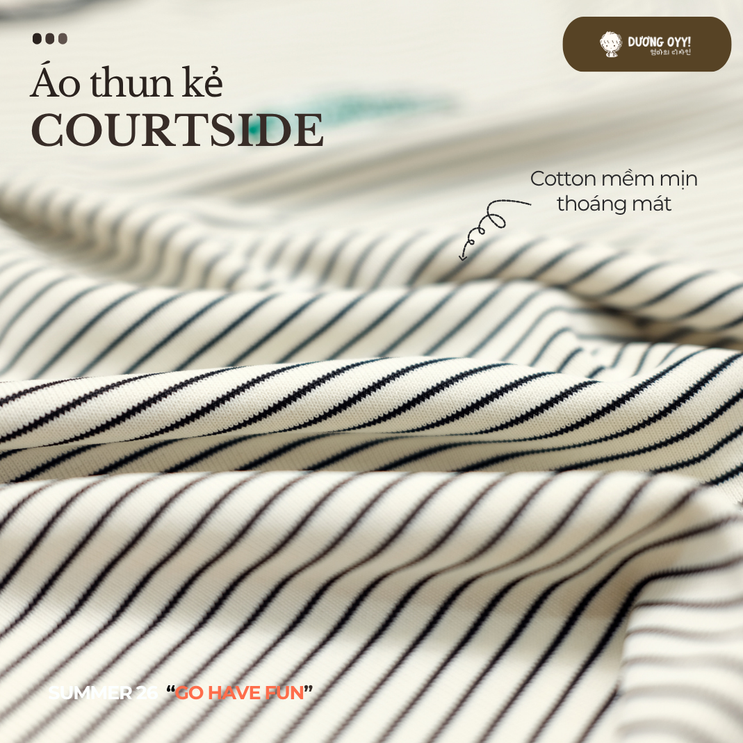 SS26 Áo thun kẻ MEET U D010426238