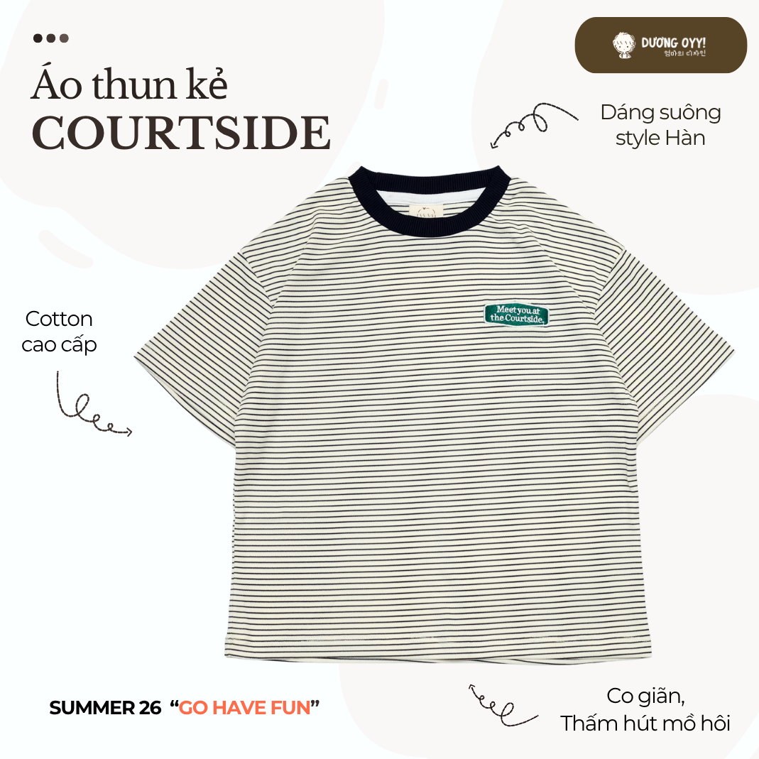 SS26 Áo thun kẻ MEET U D010426238