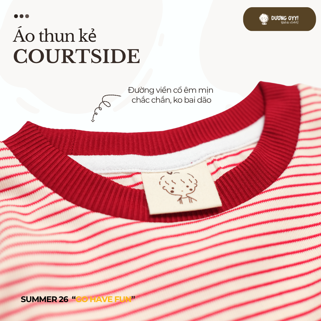 SS26 Áo thun kẻ MEET U D010426238
