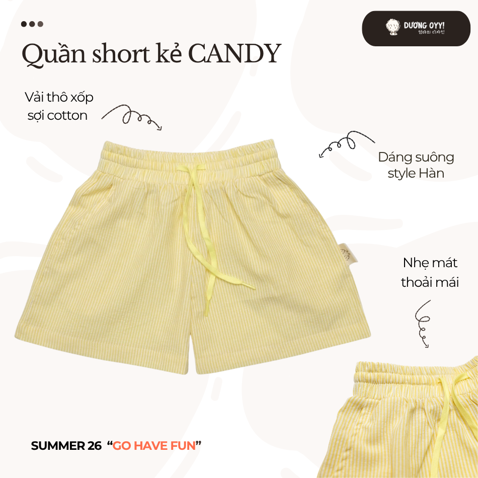 SS26 Quần short kẻ CANDY D010426245