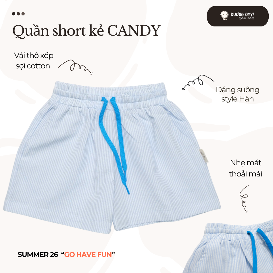 SS26 Quần short kẻ CANDY D010426245