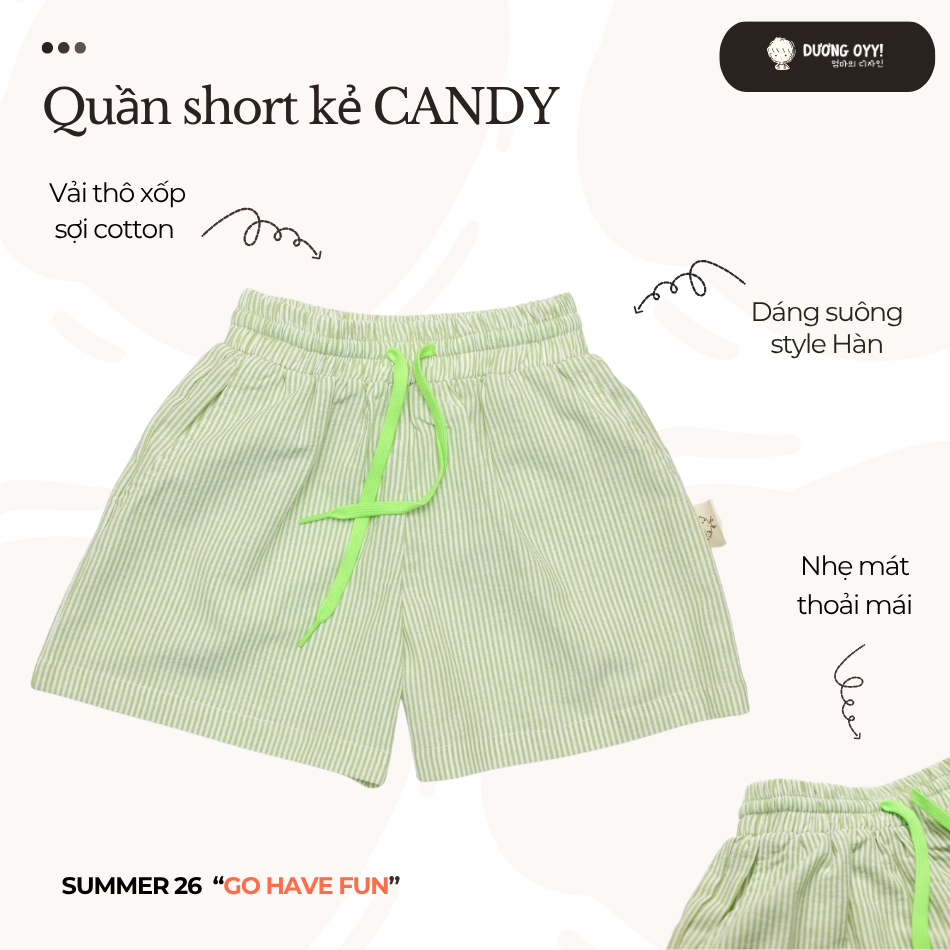 SS26 Quần short kẻ CANDY D010426245