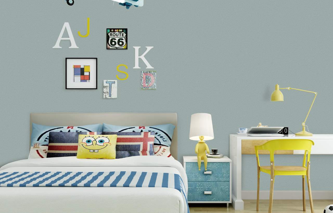 Giấy dán tường phòng ngủ trẻ em với màu sắc nhẹ nhàng