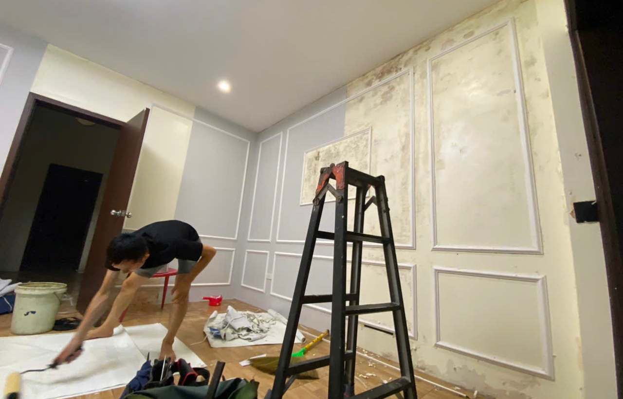 Thay giấy dán tường phòng ngủ không làm hỏng tường nếu thi công đúng