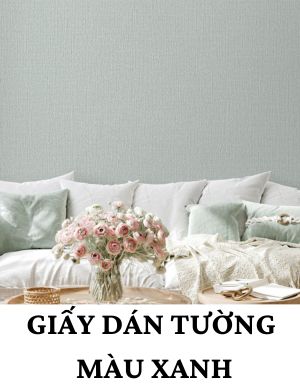 giấy dán tường màu xanh