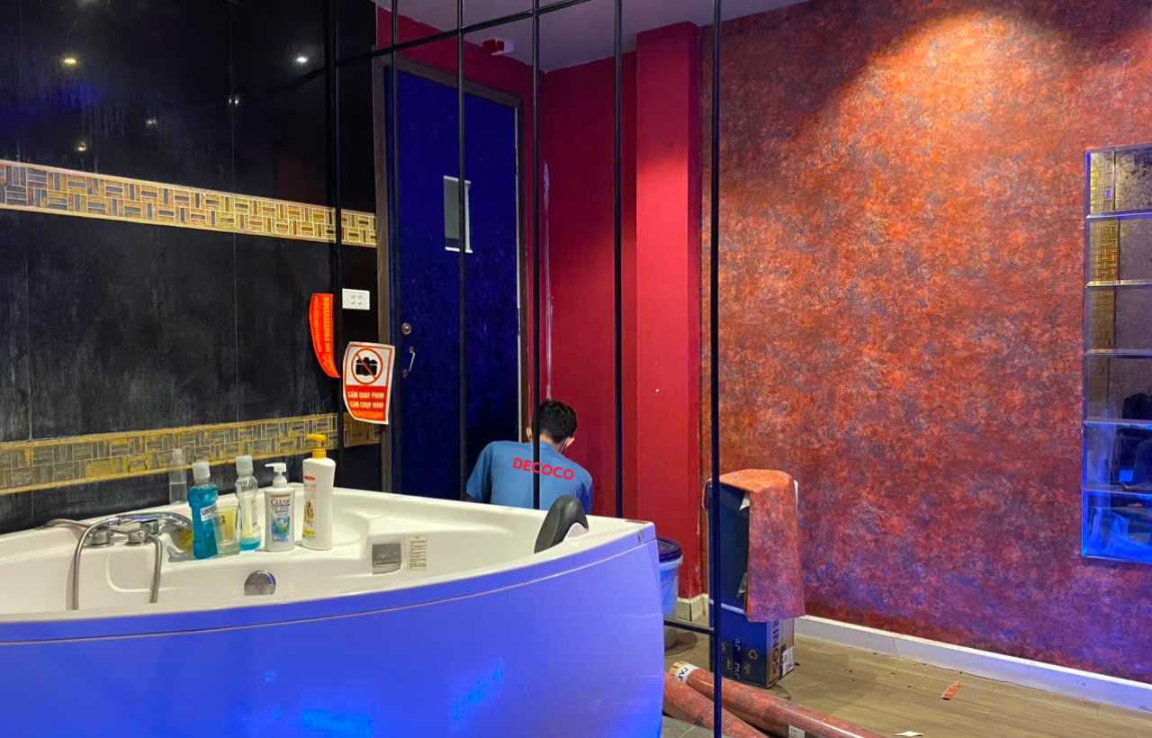 giấy dán tường spa Hàn Quốc