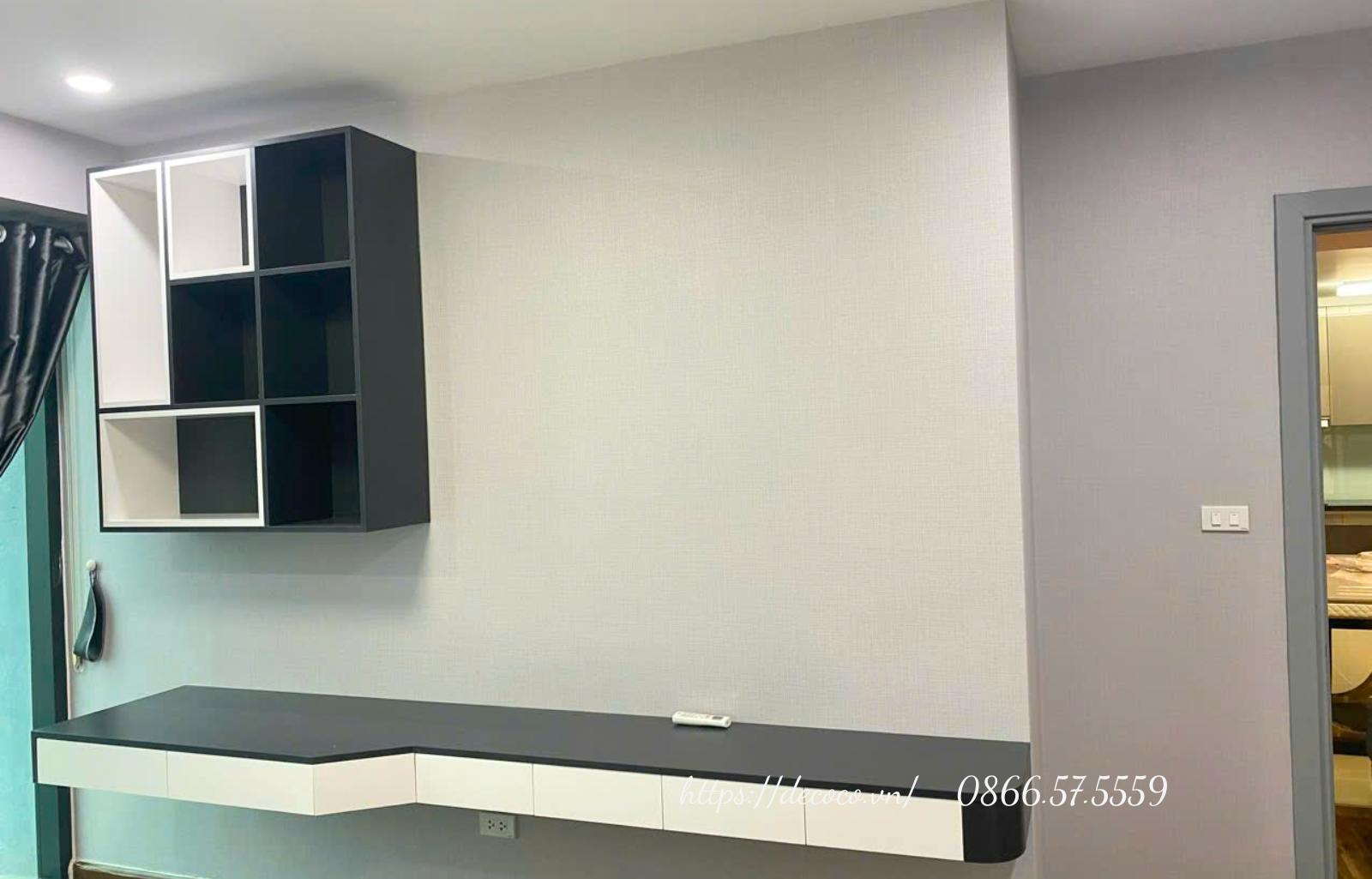 Dán tường màu ghi cần tính đến độ tương phản với nội thất