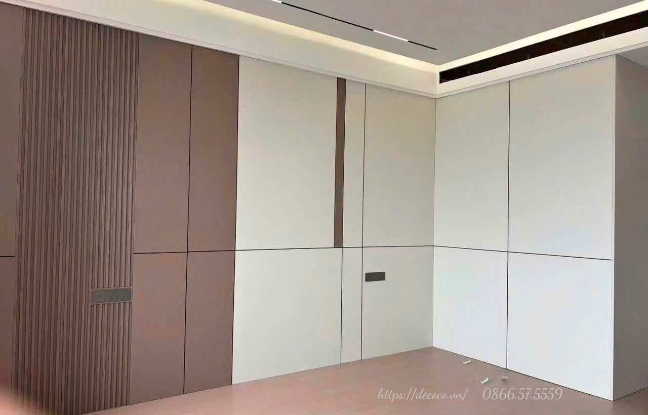 Tấm ốp than tre màu kem sữa thi công tại chung cư.jpg
