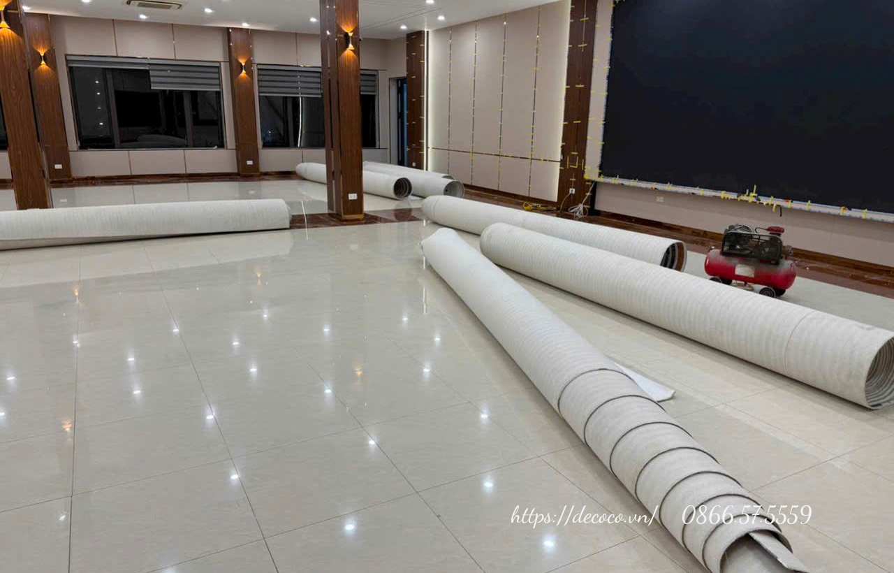Thảm văn phòng dạng cuộn thi công tại TPHCM