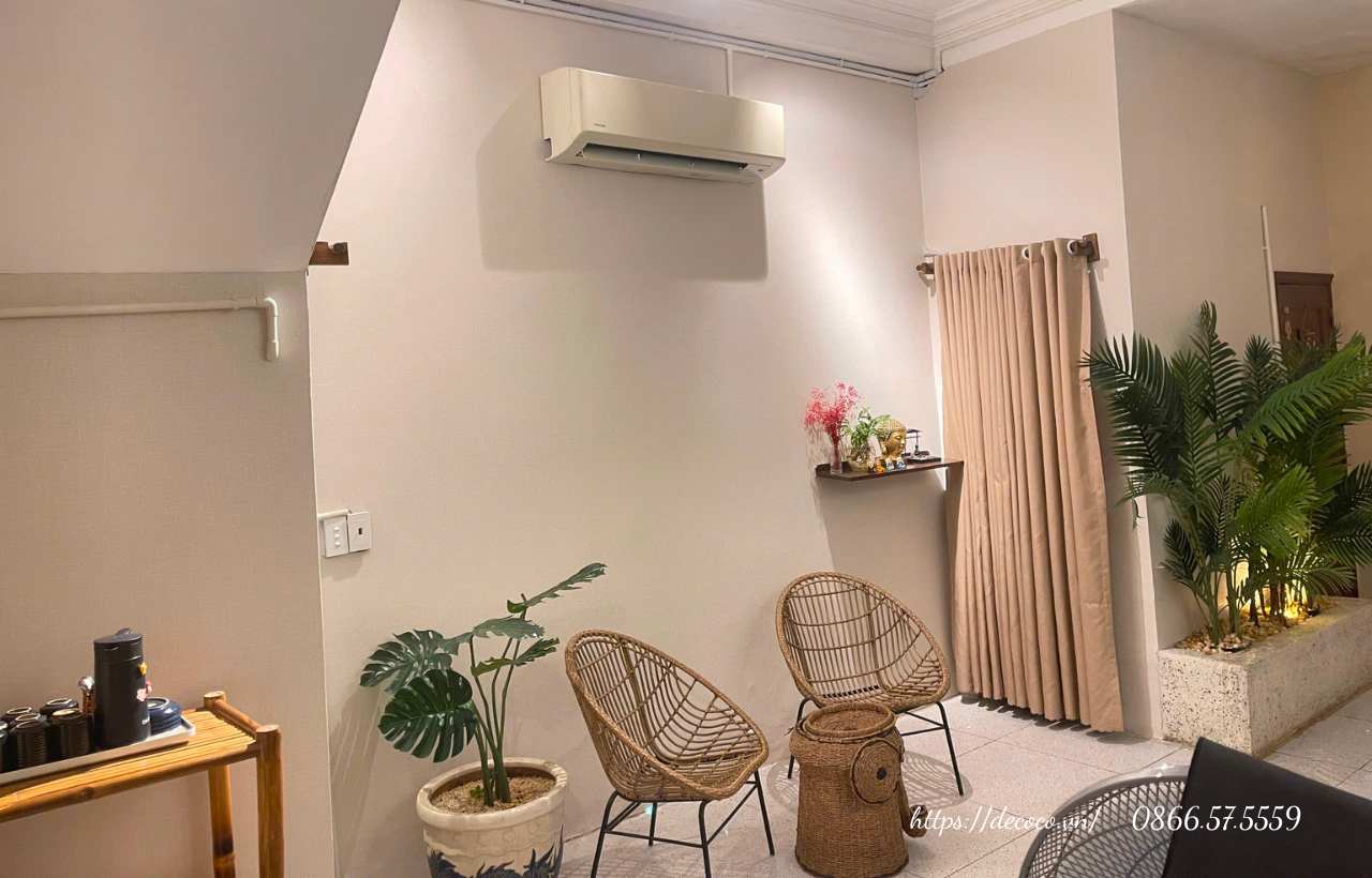 thi công giấy dán tường quán cafe tại Tân Bình